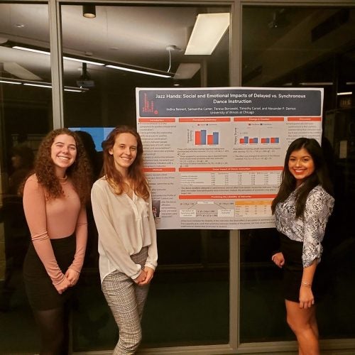 Samantha, Teresa, and Indira Presenting a Poster